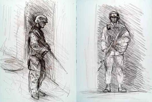 como desenhar um militar do soldado