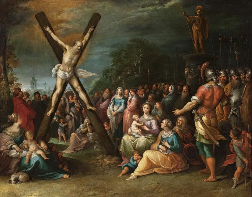 la Crucifixión en la cruz del apóstol san andrés