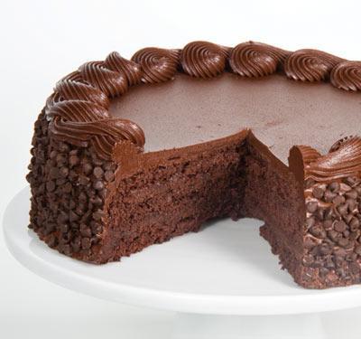 la cobertura de chocolate de la torta bien catatónico