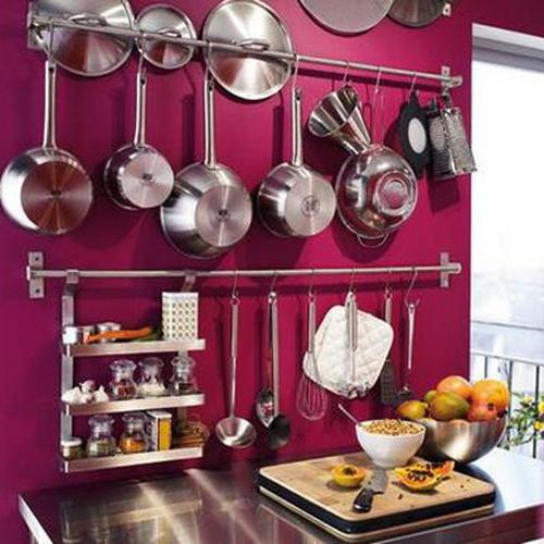 how to hang a railing in the kitchen