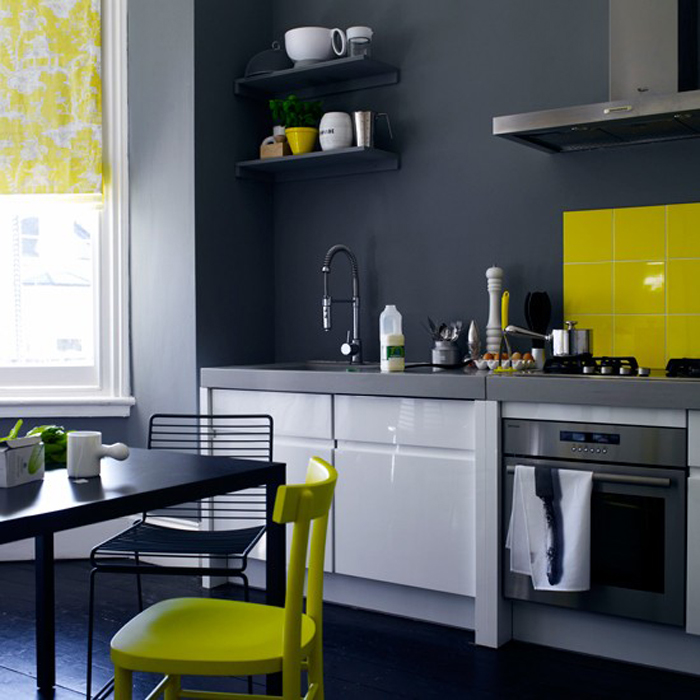 Grey color scheme in the kitchen
