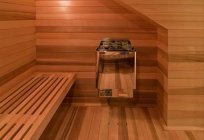 Boden in der Sauna: eine Auswahl von Materialien, Gerät. Finish Dampf