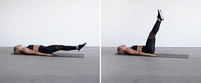 ćwiczenia podnoszenie nóg leżąc