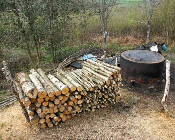 लकड़ी का कोयला बनाने