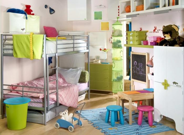 Дитяча кімната для двох різностатевих дітей