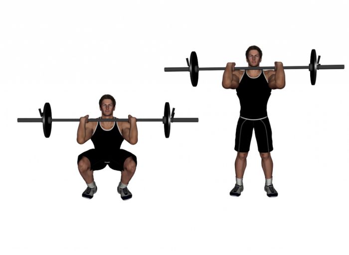 squat with a barbell on your chest technique