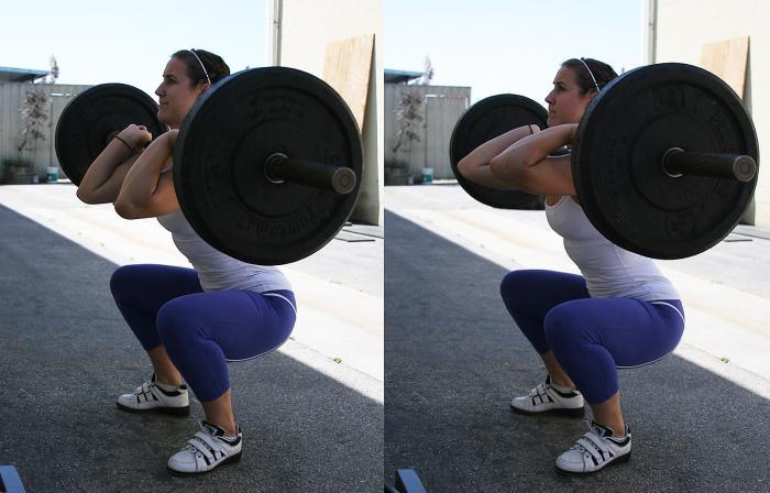 squat with a barbell on the chest benefits and harms