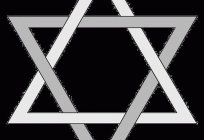 The six-pointed star: the value. Symbols of Judaism