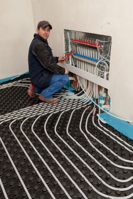 схема змішувального вузла теплої підлоги