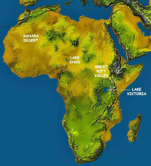  físico geografía de áfrica