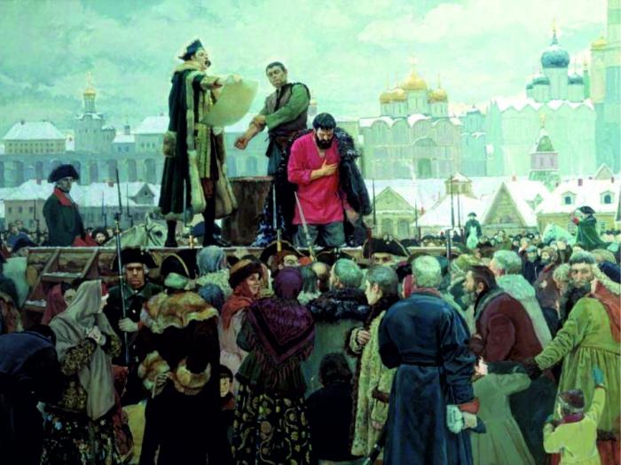 Resultado de uma revolta Емельяна Pugachev