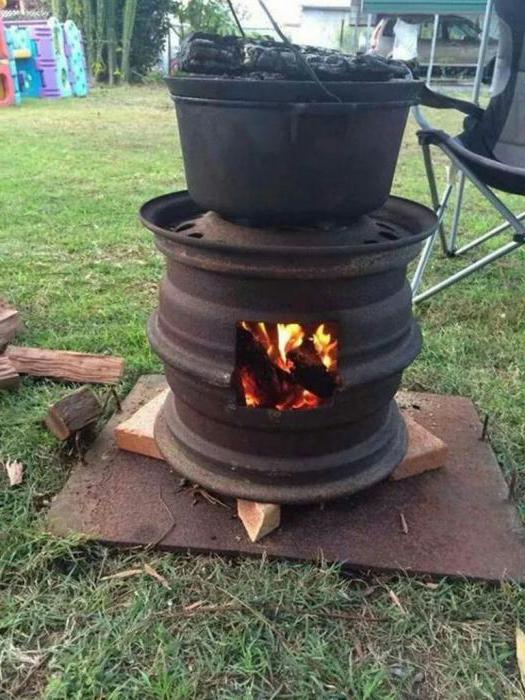 oven under the cauldron