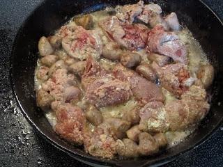 Chicken hearts stew