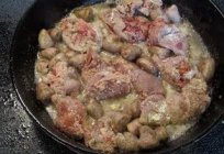 How to cook chicken hearts in a cream sauce?