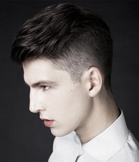 men's haircuts with shaved temples