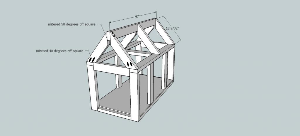 a drawing of the doghouse