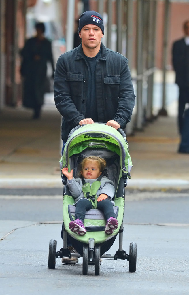 matt Damon mit Baby Jogger