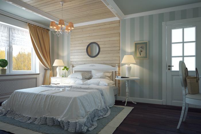 bedroom interior in the style of Provence