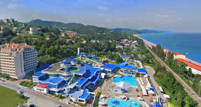 the resorts of Sochi with swimming pool with sea water