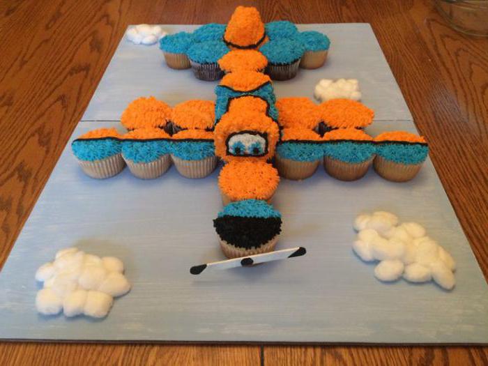 Cake plane with their hands