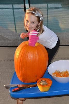 DIY pumpkin with their hands