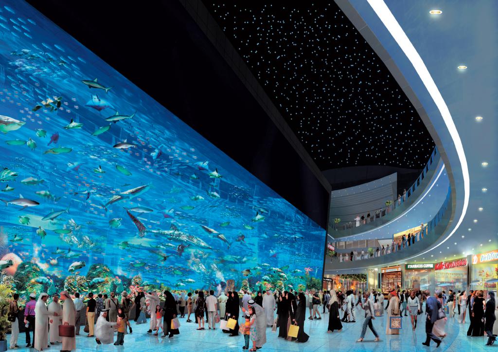 水族馆在迪拜购物中心