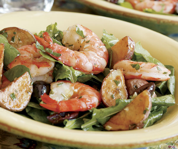 receita de uma deliciosa salada com camarão