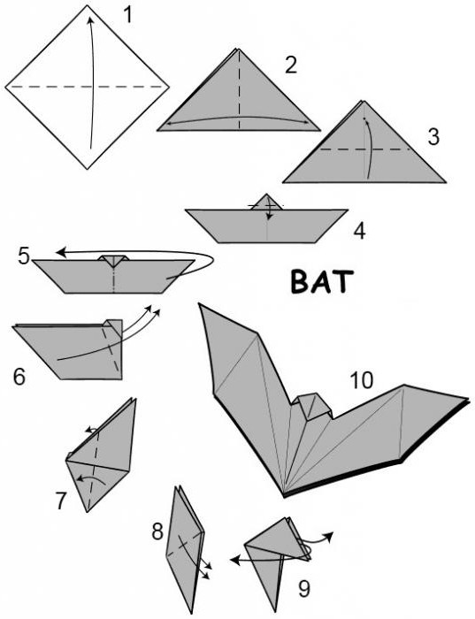 简单的折纸蝙蝠