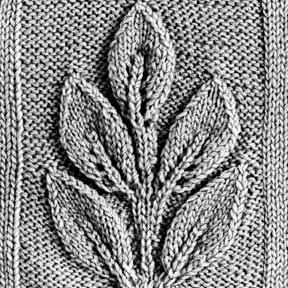 Lacy leaves pattern knitting