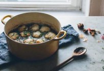Soup with garlic dumplings: recipe with photos