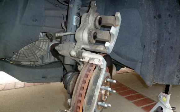 replacing brake pads Lada Kalina