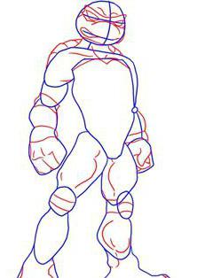cómo dibujar una tortuga ninja donatello