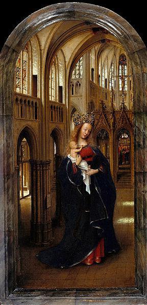 jan van eyck de la pintura de la virgen en la iglesia