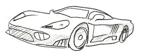 jak rysować ołówkiem etapami samochód