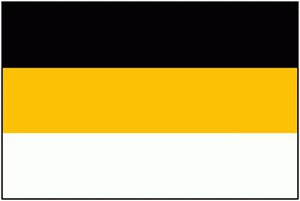 czarno-żółto-biała flaga