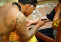 Drawings on the body. Polynesian tattoo