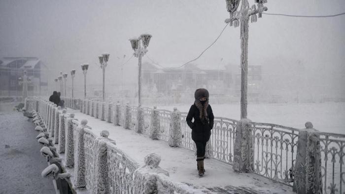 创纪录的低温的俄罗斯