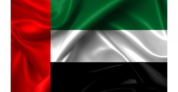 la bandera de los emiratos árabes unidos