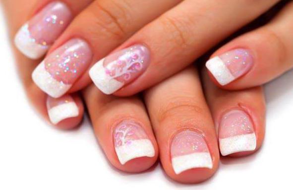how to make manicure with glitter