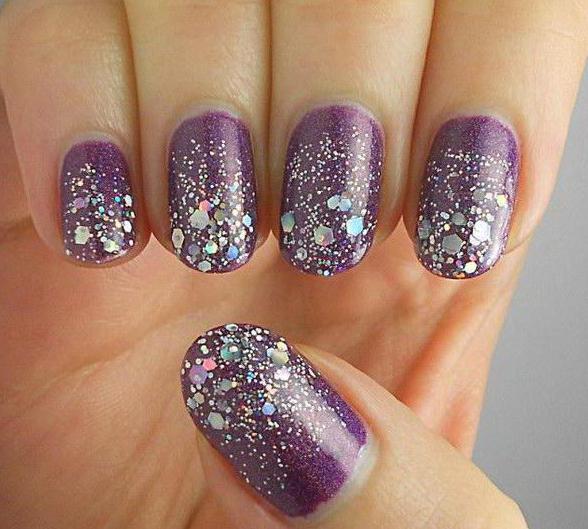 nail Polish with large glitter