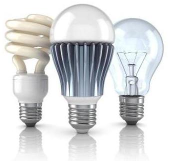 Glühlampen und LED-vergleichende Merkmale