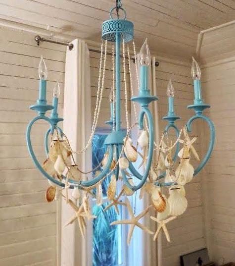 chandelier in a marine style with their hands