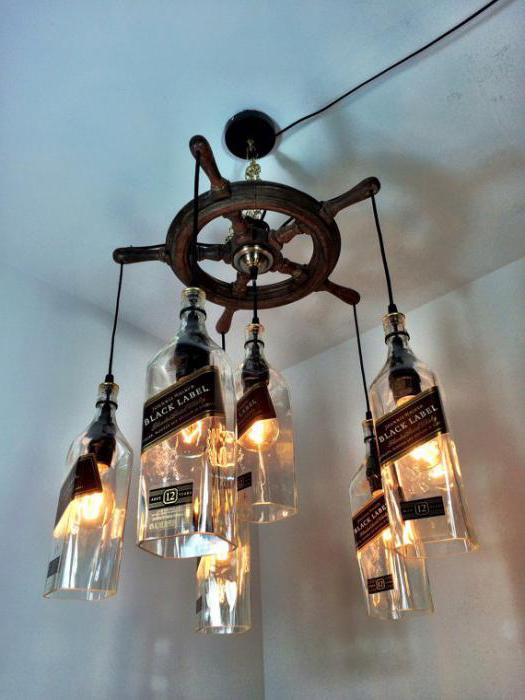 chandelier in a marine style with their hands