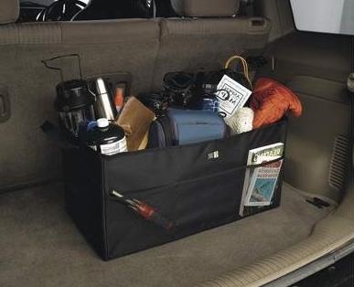 organizers in the trunk of a car