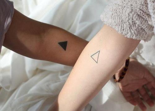 o valor de um triângulo tatuagem