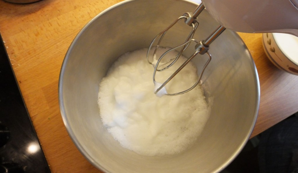 preparation of the dough for the cake