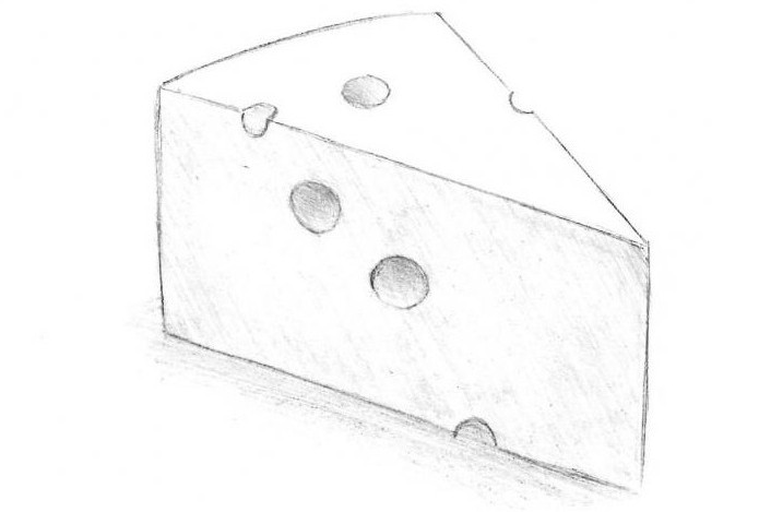 how to draw cheese