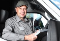 Fahrer-Kurier: die amtliche Instruktion und Feedback zum Beruf