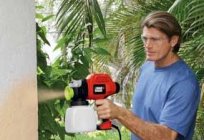 Spray gun for latex paint. Working with them is much more convenient and faster