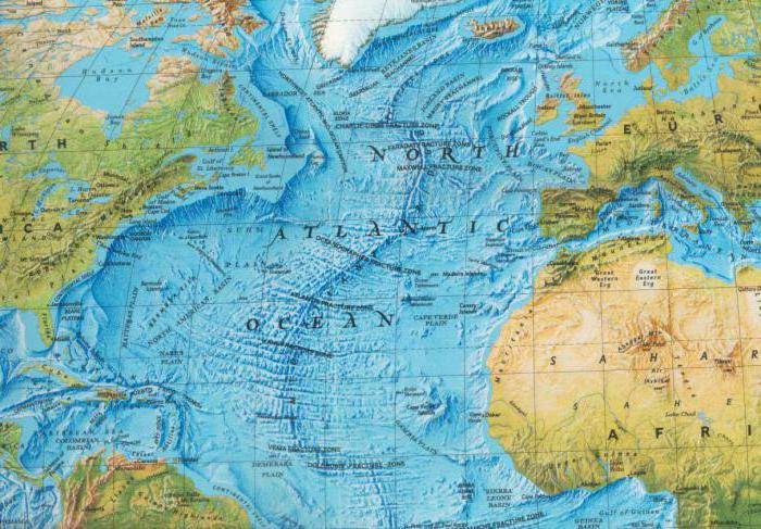 опис географічного положення атлантичного океану